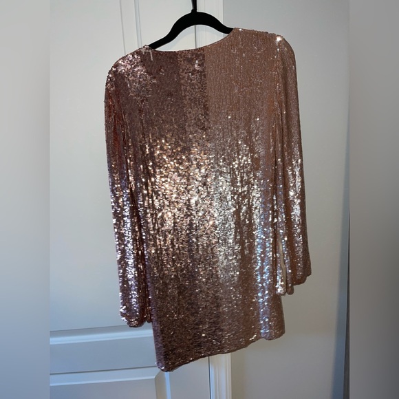 retrofete Christine Wrap-effect Two-tone Sequined Satin Mini Dress - Picture 3 of 3